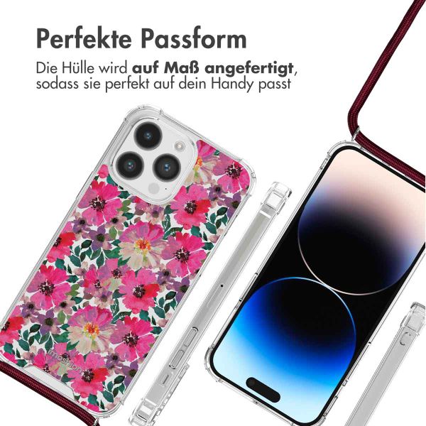 imoshion Design Hülle mit Band für das iPhone 14 Pro Max - Flower Water