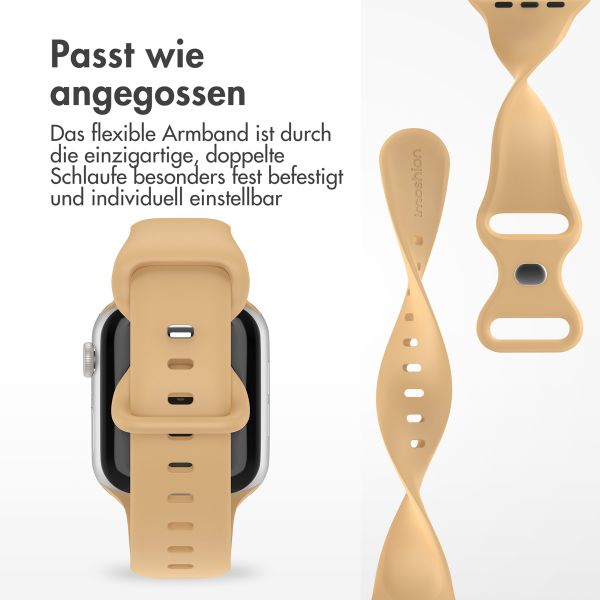 imoshion Silikonband⁺ für die Apple Watch Series 1 bis 10 / SE / Ultra (2) (44/45/46/49 mm) - Walnut - Größe M/L