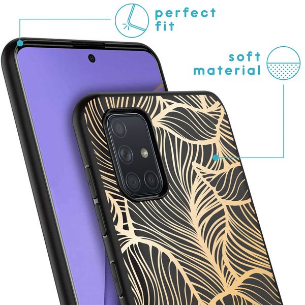 imoshion Design Hülle Samsung Galaxy A71 - Golden Leaves