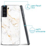 imoshion Design Hülle für das Samsung Galaxy S21 FE - White Marble