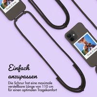 Personalisierte Color Backcover MagSafe mit abtrennbarem Band und Polaroid für iPhone 12 Pro - Black Coffee