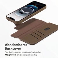 Accezz 2-in-1 Klapphülle aus Leder mit MagSafe Apple iPhone 17e / 16e - Kaffeebraun