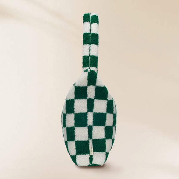 Selencia Zaya Tote Bag - Teddy Laptoptasche 16 Zoll - Checkered Green