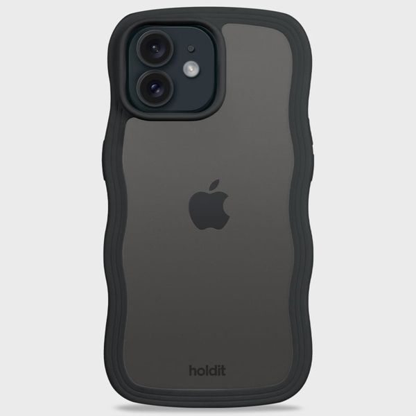 Holdit Wavy Case für das iPhone 12/12 Pro - Black / Transparent