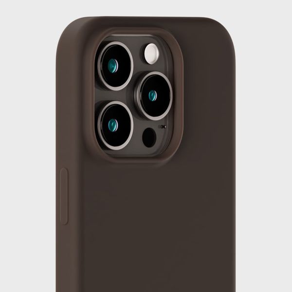 Holdit Silicone Case für das iPhone 15 Pro - Chocolate