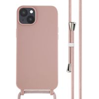 imoshion Silikonhülle mit Band für das Apple iPhone 14 Plus - Sand Pink