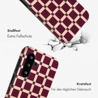 Selencia Vivid Back Cover Samsung Galaxy A18 (4G) / A17 (4G/5G) - Check This Burgundy