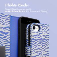 imoshion ﻿Design Klapphülle für das iPhone SE (2022 / 2020) / 8 / 7 / 6(s) - White Blue Stripes