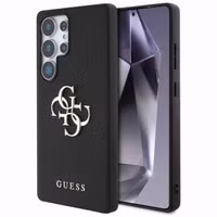 Guess 4G Metal Logo Saffiano Backcover für das Samsung Galaxy S25 Ultra - Schwarz