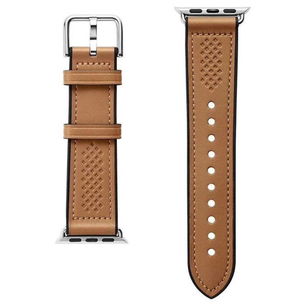 Spigen Retro Fit Armband für das Apple Watch Series 1 t/m 9 / SE (38/40/41 mm) | Series 10 / 11 (42 mm) - Braun