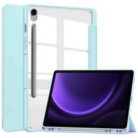 imoshion Trifold Hardcase Klapphülle Samsung Galaxy Tab S9 11.0 Zoll / Tab S10 FE / S9 FE 10.9 Zoll - Hellblau
