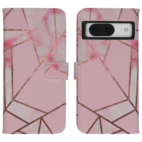 imoshion Design TPU Klapphülle für das Google Pixel 8 Pro - Pink Graphic