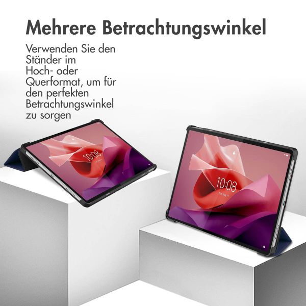 imoshion Trifold Klapphülle Lenovo Tab P12 - Dunkelblau