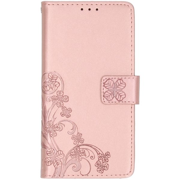 Kleeblumen Klapphülle Roségold Alcatel 1S (2019)