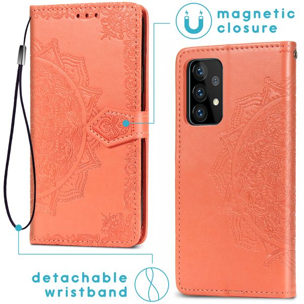 imoshion Mandala Klapphülle Samsung Galaxy A52(s) (5G/4G) - Peach