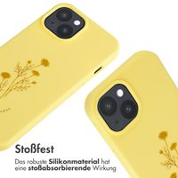 imoshion Silikonhülle design mit Band für das iPhone 15 - Flower Yellow