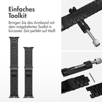 imoshion Edelstahlarmband für das Apple Watch Series 1 bis 9 / SE (38/40/41 mm) | Series 10 / 11 (42 mm) - Schwarz