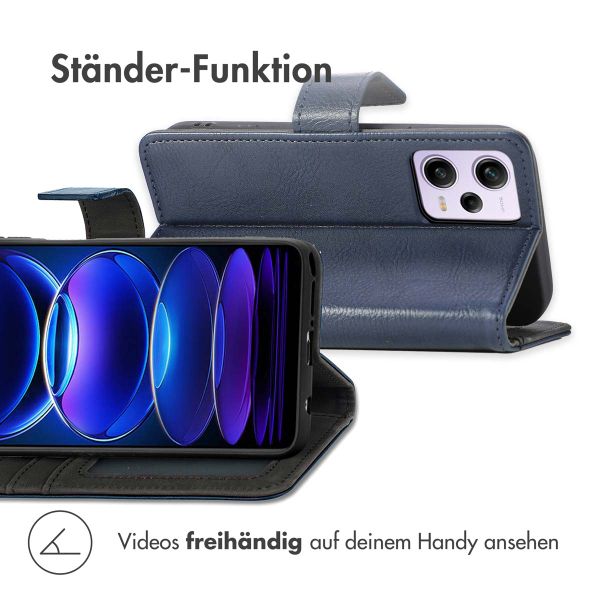 imoshion Luxuriöse Klapphülle Xiaomi Redmi Note 12 Pro (5G) - Dunkelblau
