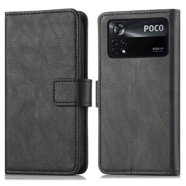 imoshion Luxuriöse Klapphülle Xiaomi Poco X4 Pro 5G - Schwarz