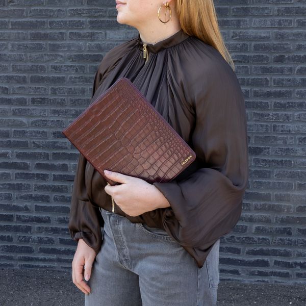 Selencia Croco Klaphülle Samsung Galaxy Tab A11 Plus / A9 Plus - Burgundy