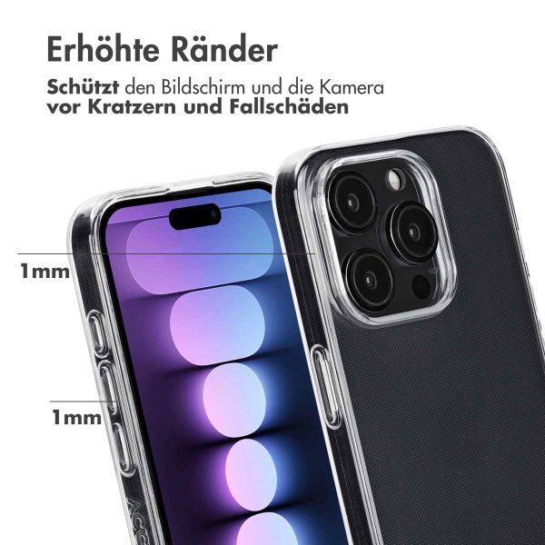 Accezz 100% recyceltes TPU Clear Cover für das iPhone 15 Pro - Transparent