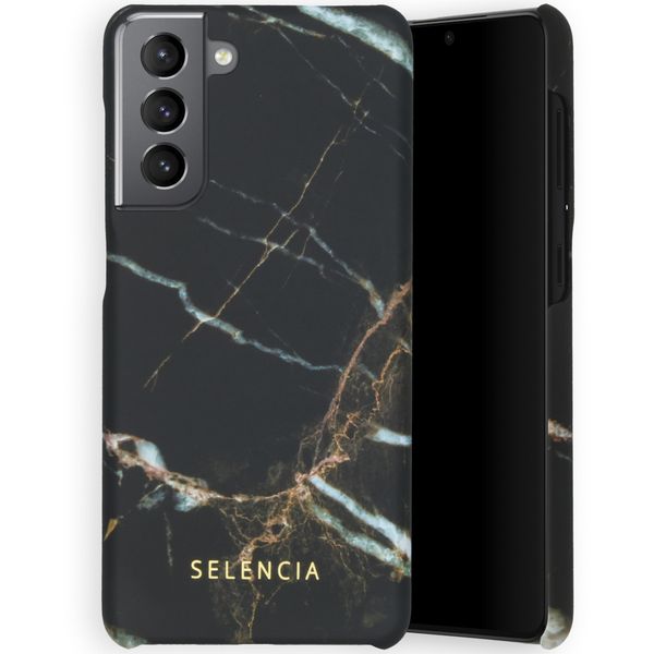 Selencia Maya Fashion Backcover Samsung Galaxy S21 - Marble Black