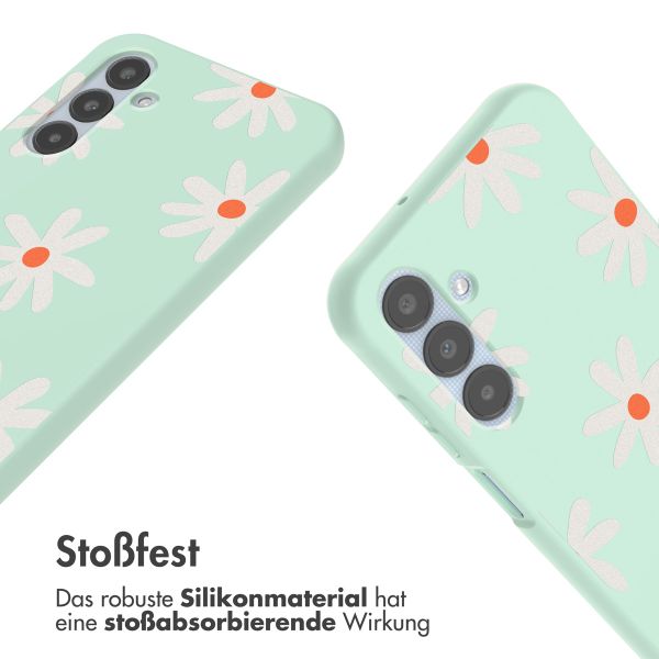 imoshion SilikonHülle design mit Band Samsung Galaxy A25 (5G) - Green Flower Distance