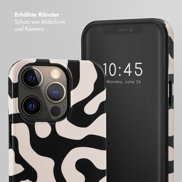 Selencia Vivid Tough Back Cover für das iPhone 13 Pro - Art Wave Black