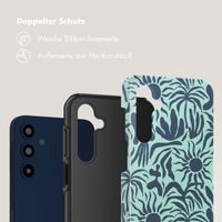 Selencia Vivid Tough Back Cover für das Samsung Galaxy A16 - Tropical Vibes Light Blue