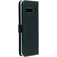 Selencia Echtleder Klapphülle Samsung Galaxy S10 Plus - Grün