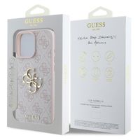 Guess 4G Metal Logo Back Cover für das iPhone 16 Pro Max - Rosa