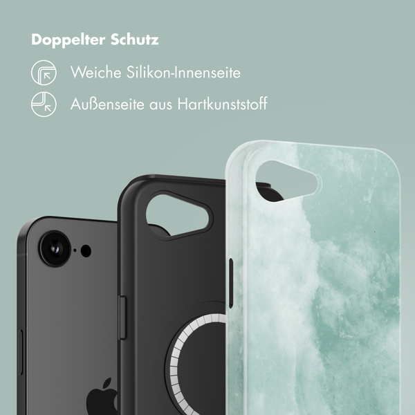 Selencia Vivid Rückabdeckung mit MagSafe Apple iPhone 16e - Marble Grayed Jade