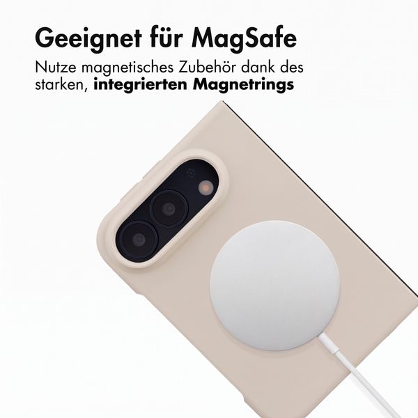 Accezz Liquid Silikoncase mit MagSafe Apple iPhone Duo - Stone