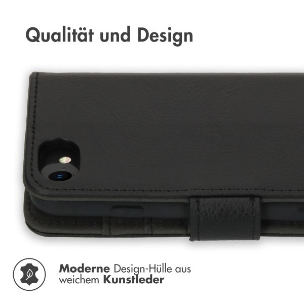 imoshion Luxuriöse Klapphülle Schwarz iPhone SE (2022 / 2020) / 8 / 7 / 6(s)