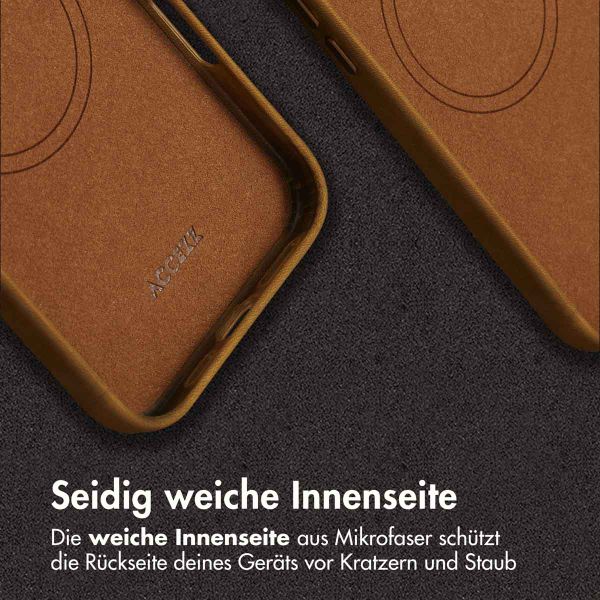 Accezz Vintage Leather Magsafe Backcover Apple iPhone 16 Pro Max - Tabacco Cognac