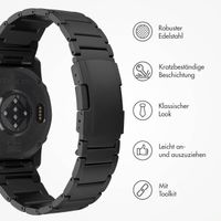 Accezz Mattes Titanstahlarmband -   Garmin 26 mm Anschluss - Schwarz