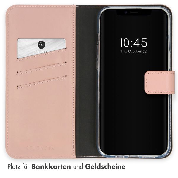 Selencia Echtleder Klapphülle Apple iPhone 15 Plus - Dusty Pink