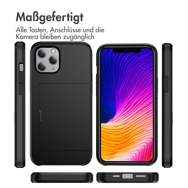 imoshion Backcover mit Kartenfach Apple iPhone 12 (Pro) - Schwarz