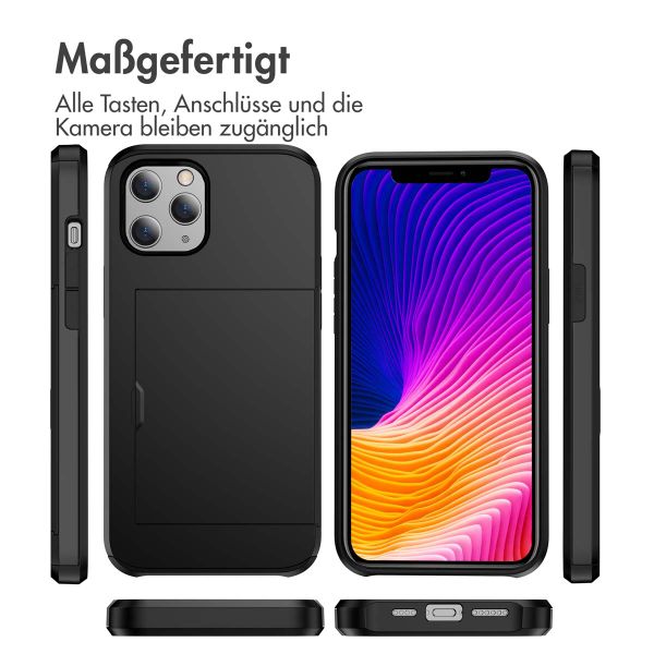 imoshion ﻿Backcover mit Kartenfach für das iPhone 12 (Pro) - Schwarz