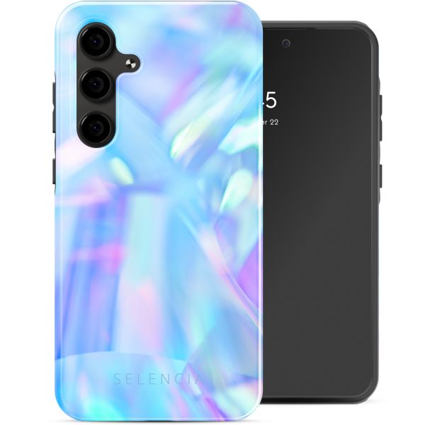 Selencia Vivid Back Cover Samsung Galaxy S24 FE - Holographic Blue Dream