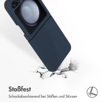 Accezz Liquid Silikoncase Samsung Galaxy Z Flip 5 - Dunkelblau