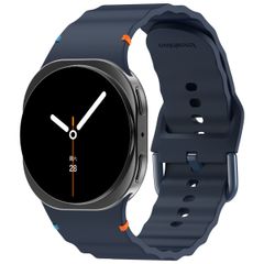 imoshion Wave Silikonarmband für das  Samsung Galaxy Watch 8 (40/44mm) / Classic (46mm) - Dunkelblau