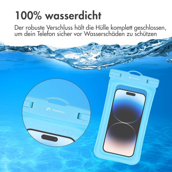 imoshion Universeller, wasserdichter Beutel - wasserdichte Smartphonehülle - Hellblau