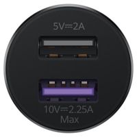 Huawei Originaler Auto-Ladegerät mit USB-C-Kabel - Auto-Ladegerät - 2x USB-A-Port + USB-C-zu-A-Kabel - 22,5 Watt