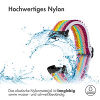 imoshion Elastisches Nylonarmband für das  Fitbit Charge 3 / 4 - Rainbow