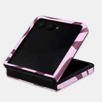 Selencia Vivid Rückabdeckung mit MagSafe Samsung Galaxy Z Flip 8 - Wavy Swirl Pink Plum