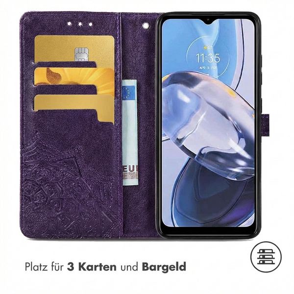 imoshion Mandala Klapphülle Motorola Moto E22 - Violett