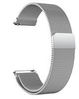 imoshion Magnetisches Milanaise Armband für das  Samsung Galaxy Watch 4 / 5 / 6 / 7 / FE (20 mm) - Silber