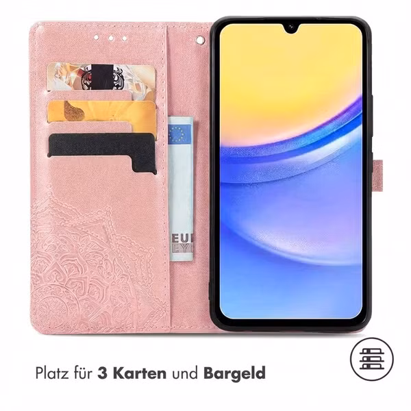 imoshion Mandala Klapphülle Samsung Galaxy A15 (5G/4G) - Rosé gold