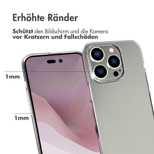 Accezz TPU Clear Cover für das Apple iPhone 14 Pro - Transparent